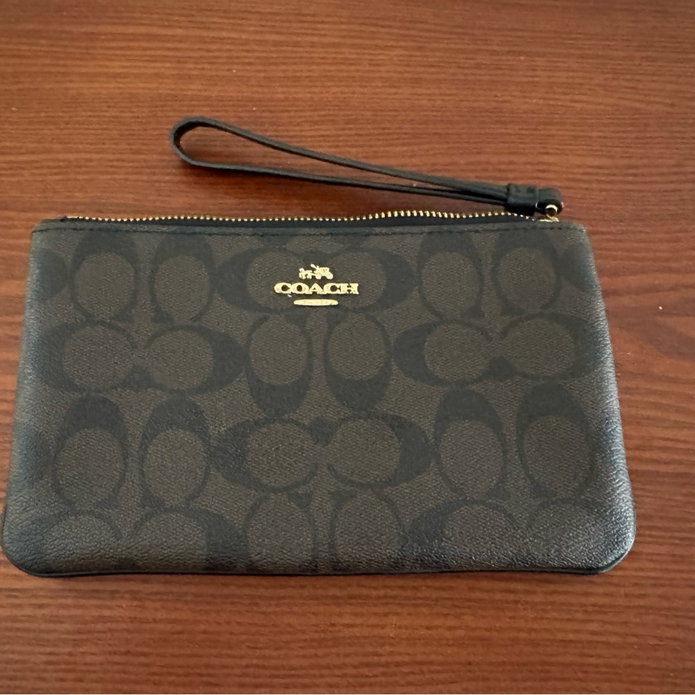 Coach Black Wristlet Clutch